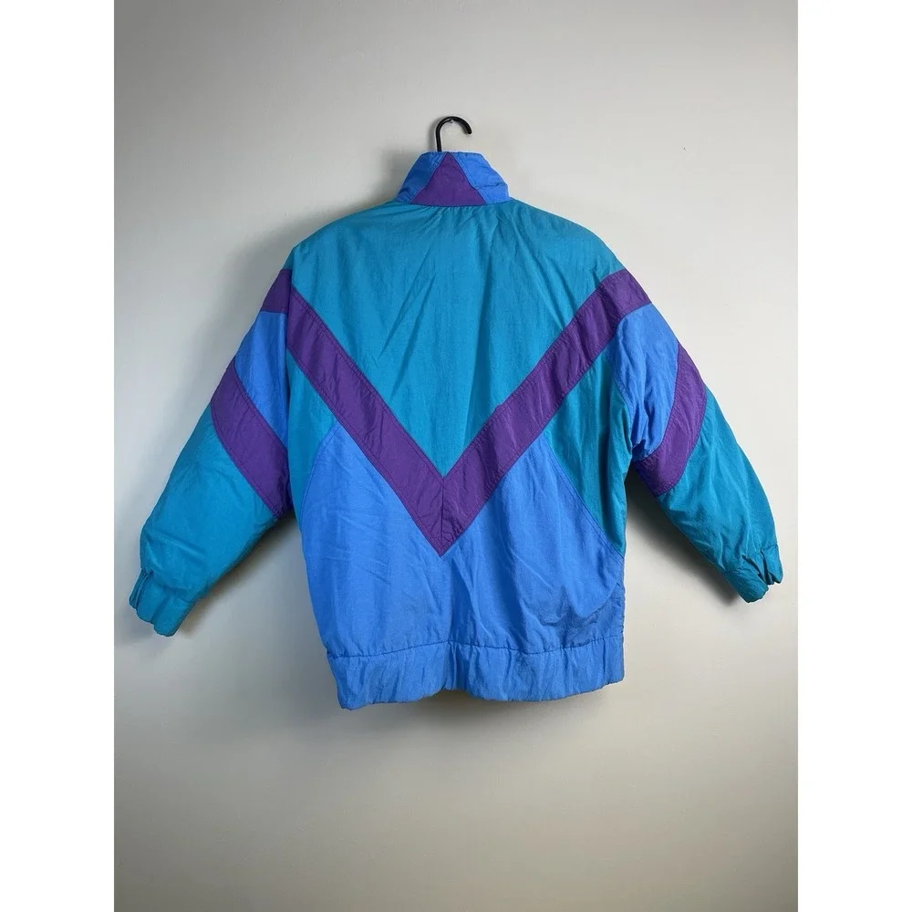London Towne Limits Vintage 90s Style Color‎ Block Winter Puffer Coat Small